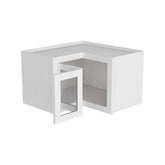 RTA Solid Wood Cabinet Inset Origami White Glass Door Wall Cabinets for Kitchen Bathroom and Laundry Storage (Glass Insert Sold Separately)